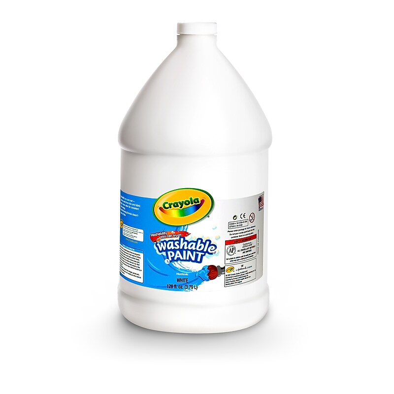Crayola Washable Paints, White, 1 Gallon (54-2128-053) image 1