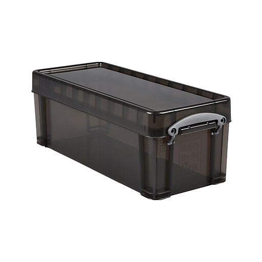 Really Useful Box 6.87 Qt. Latch Lid Storage Tote, Transparent Smoke (6