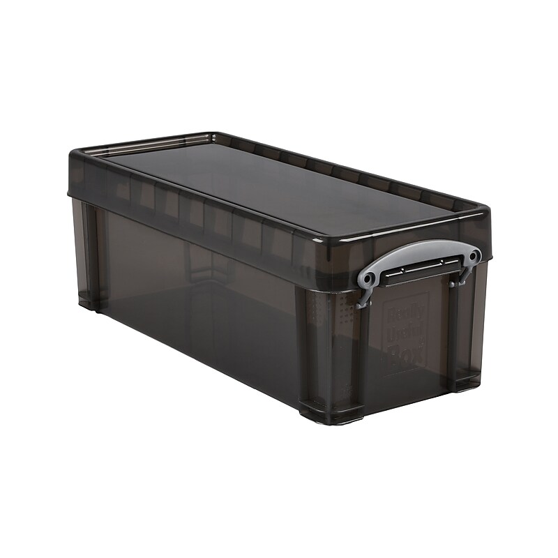 Really Useful Box 6.87 Qt. Latch Lid Storage Tote, Transparent Smoke (6.5TSMK) image 1