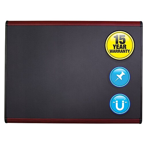Quartet® Prestige Plus® Fabric Bulletin Board with Mahogany
