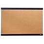 Quartet Cork Bulletin Board, Mahogany Finish and Aluminum Frame, 2'H x 3'W (ELANB2436A)~#|#~sp66663997_sc7