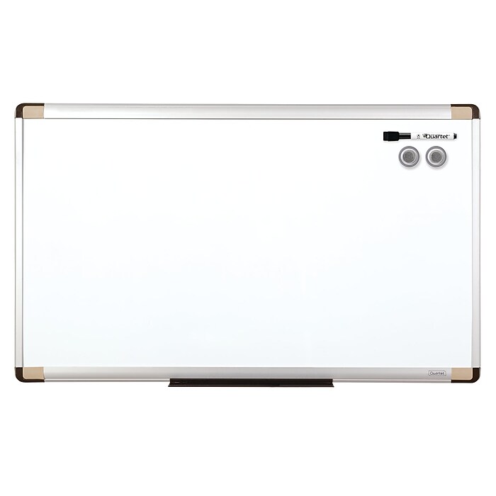 Quartet Magnetic Dry-Erase Whiteboard, Aluminum Frame, 2 1/2'W x 1