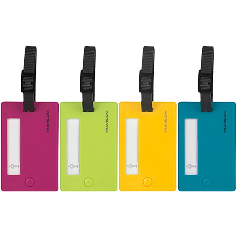 Travelon Luggage Tag, Assorted Colors, 4/Pack (12987-000) image 1
