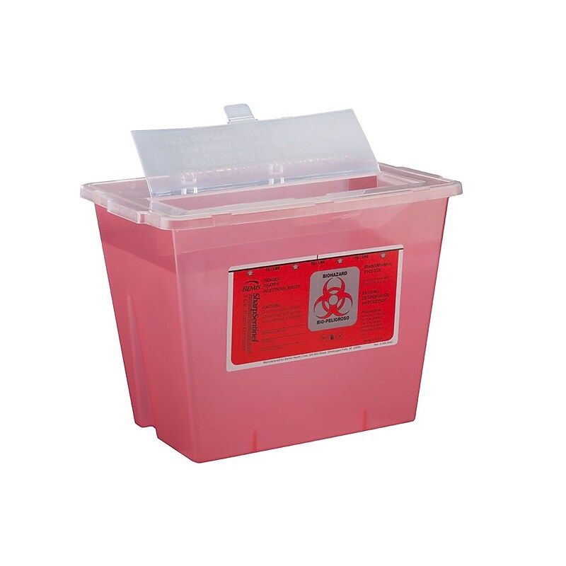 Bemis Sharps Container, 2 Gallon, Red, 30/Box (102030-30) image 1