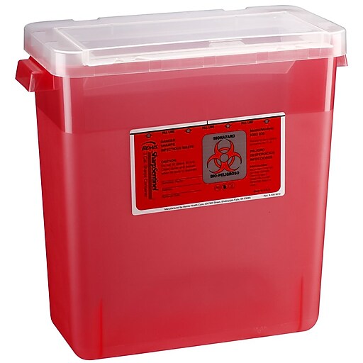 Bemis Sharps Container, 3 Gallon, Red, 12 Pack (30303012) at Staples