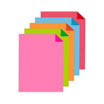Astrobrights Double Color 3 Cardstock Paper, 70 lbs, 8.5" x 11", Assorted Colors, 80/Pack (91668)
