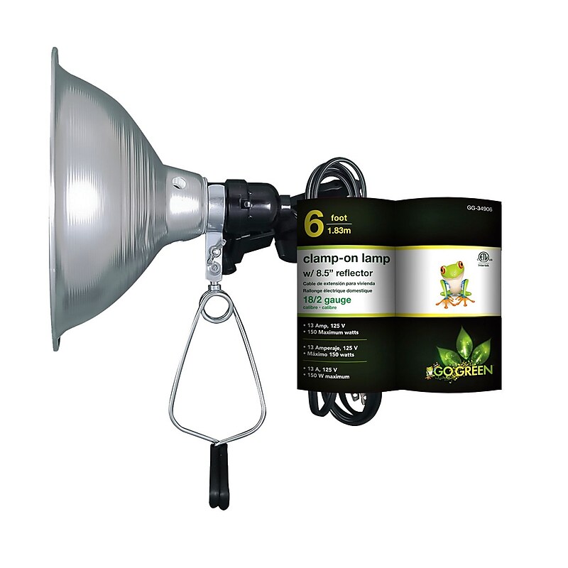 GoGreen Power 6' 8.5' Clamp Light, Gray (GG-34906) image 1