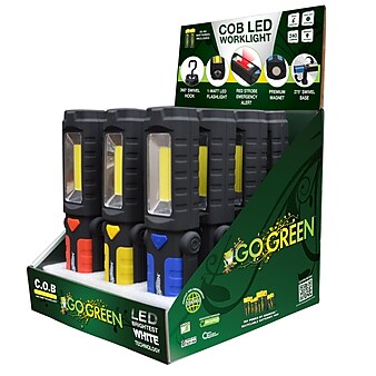 GoGreen Power Magnetic LED Worklight Display, Assorted Colors - GG-113-WLDISP