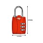 Go Green Power Travergo 3 Digit Combination Lock, Red (TR1120RD)~#|#~sp6737289_sc7