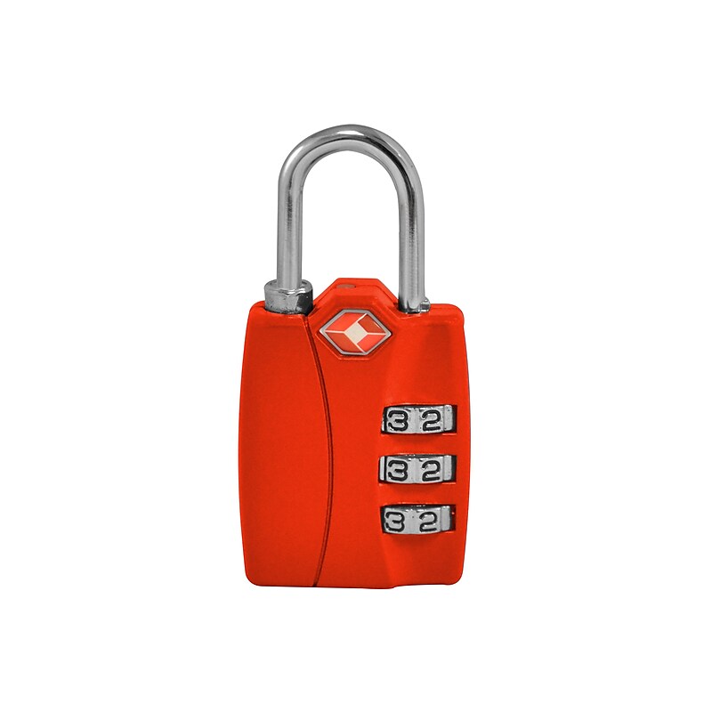 Go Green Power Travergo 3 Digit Combination Lock, Red (TR1120RD) image 1