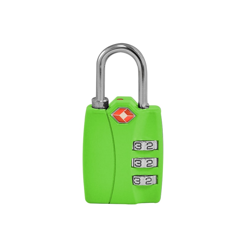 Go Green Power Travergo 3-Digit Combination Lock, Green (TR1120GN) image 1