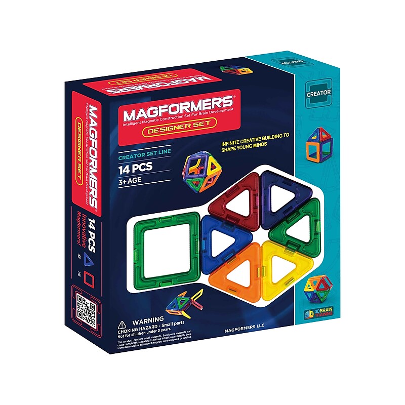 Magformers Creator ABS Plastic Block Set, Assorted Colors, 14/Set (63311) image 1
