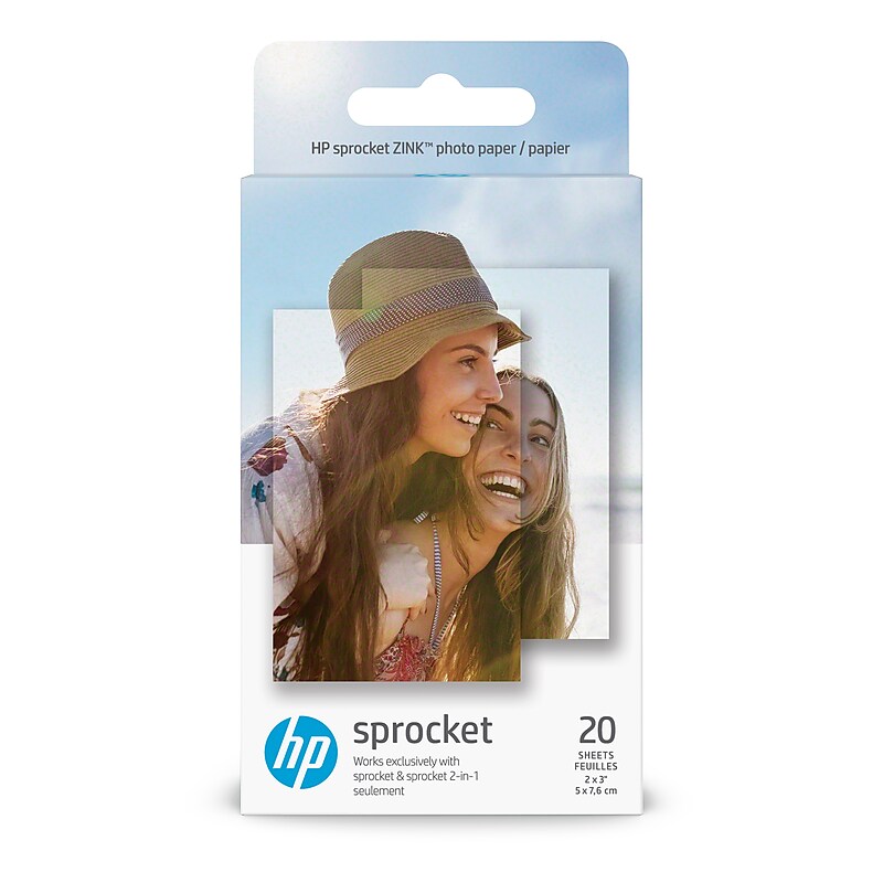 HP Zink Glossy Photo Paper, 2" x 3", 20 Sheets/Pack (HPIZ2X320) image 1