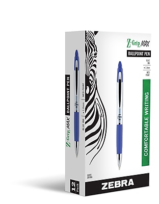 Zebra Pen Z-Grip Kugelschreiber – 12 Stück, 1.0 Mm Mittelspitze, Rot, Mit Weichem Grip