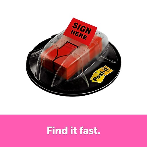 Postit® 'Sign Here' Message Flags, Red, 1", 200 Flags/Pack (680HVSHR