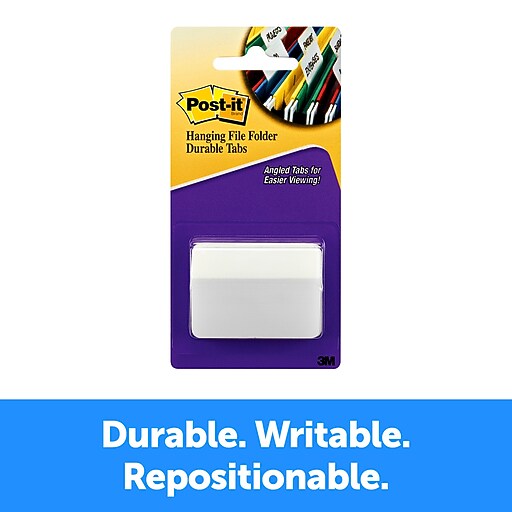 Postit® 2" Angled Durable Tabs, White, 50 Tabs/Pack at Staples