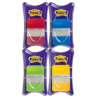 Post-it Tabs, 1" Wide, Assorted Solid Colors, 100 Tabs/Pack (686-RALY)