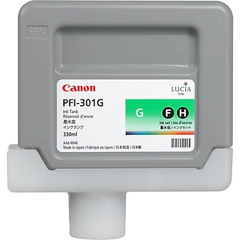 Canon PFI-301 Green Standard Yield Ink Tank Cartridge (1493B001)