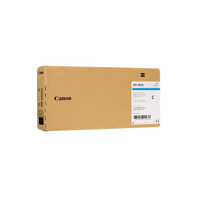 Canon 707 Cyan Standard Yield Ink Cartridge (9822B001AA) image 1