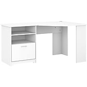 Bush Furniture Cabot 60" Corner Desk, White (WC31915K)