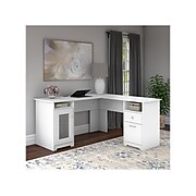 Bush Furniture Cabot 60" L-Shaped Computer Desk, White (WC31930K)