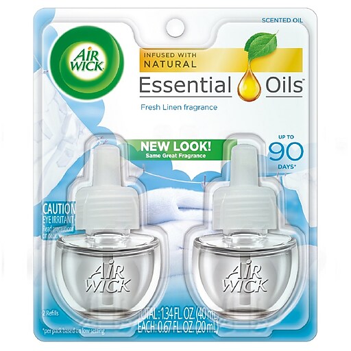 Air Wick Essential Oil Refills, Snuggle Fresh Linen, .67 oz.. 2/Pack (6233882291) at Staples