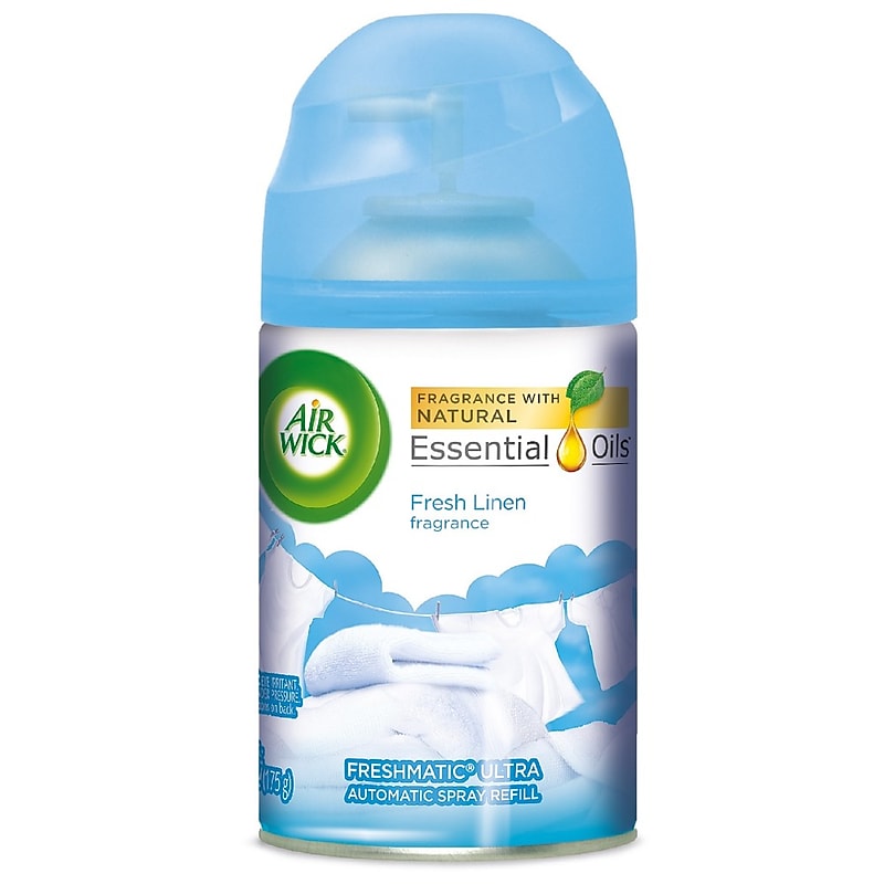 Air Wick Freshmatic Refill, Fresh Linen, Aerosol, 6.17 oz., 6/Carton (RAC82314CT) image 1