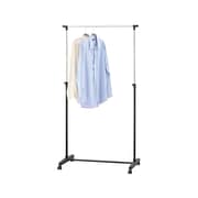 Mind Reader Adjustable Metal Garment Rack With Wheels Silver Black GRACK
