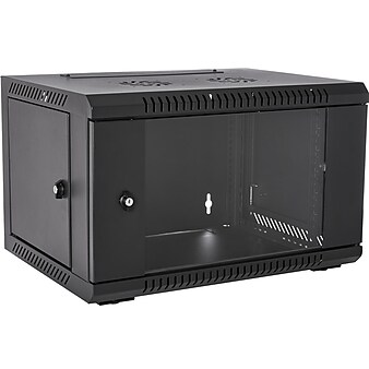 V7 6U Rack Wall Mount Cabinet Black (RMWC6UG-1N)