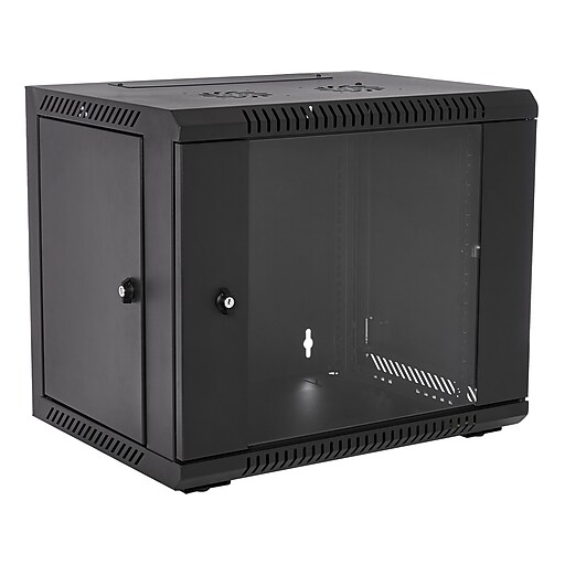 V7 9U Rack Wall Mount Black (RMWC9UG4501N) Staples