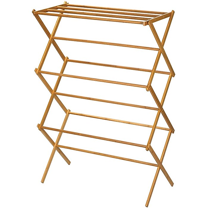 Household Essentials Expandable Bamboo Drying Rack, Brown (6524)