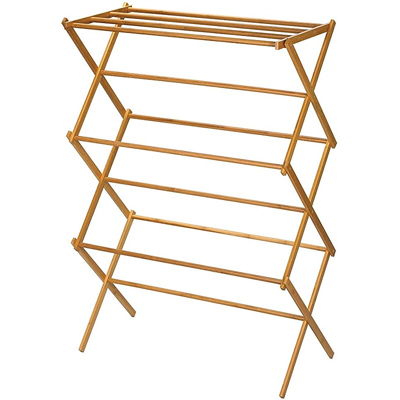 Household Essentials Expandable Bamboo Drying Rack, Brown (6524) image 1