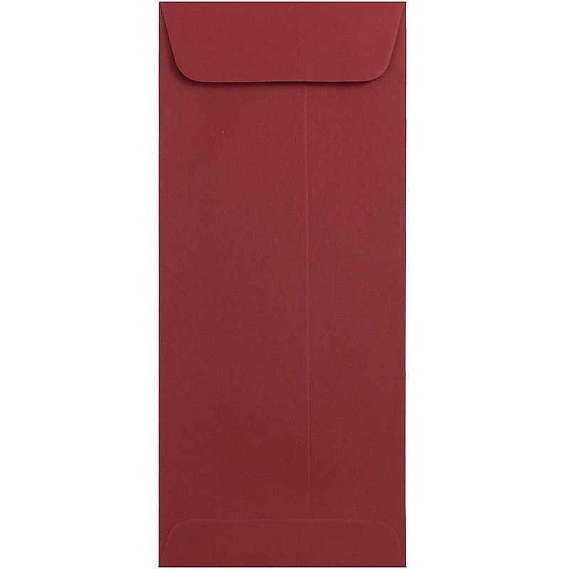 JAM Paper #10 Policy Envelopes, 4 1/8 x 9 1/2, Christmas Red Recycled, 50/pack (31515415i) image 1