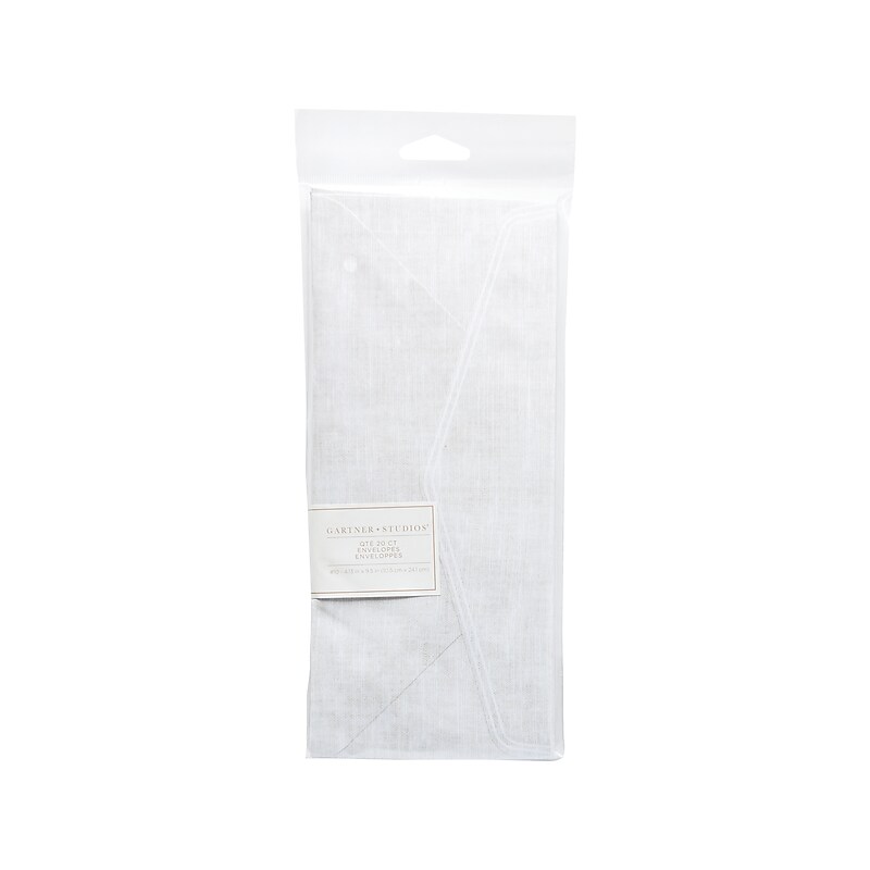 Gartner Studios Gummed #10 Envelope, 4.12" x 9.5", Gray Linen, 20/Pack (27514) image 1