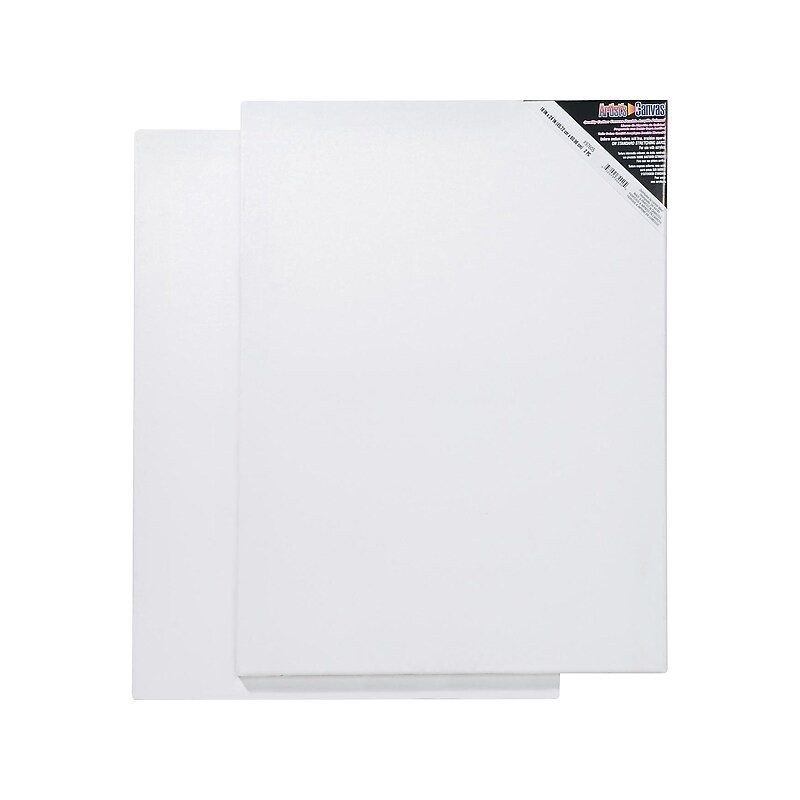 Darice White Stretched Canvas, 24" x 18", 2/Pack (TD97605) image 1