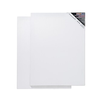 Darice Stretched Canvas, 18"W x 24"H, White, 2/Pack (97605)