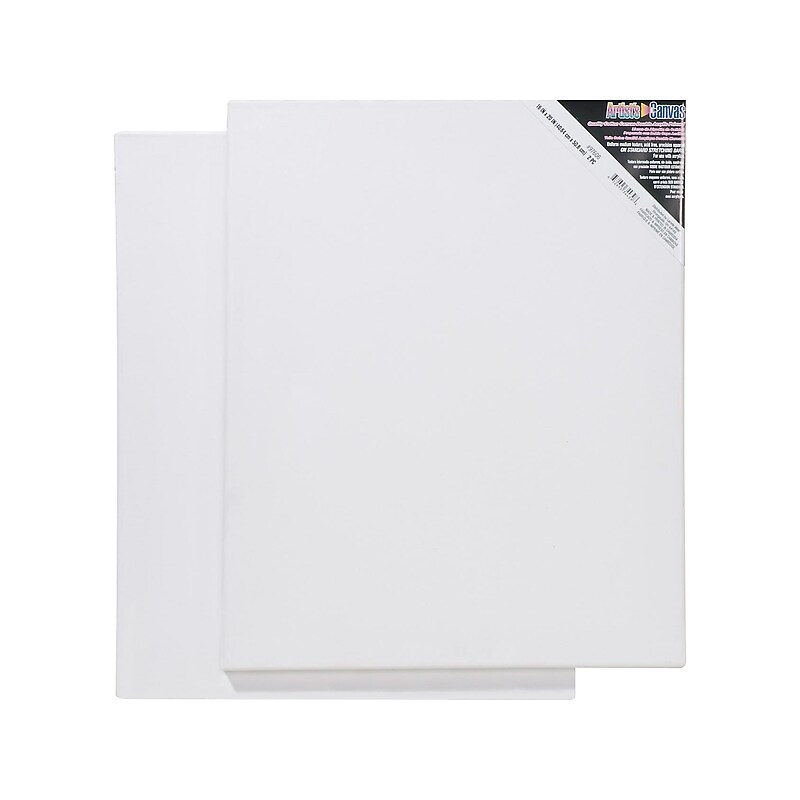 Darice White Stretched Canvas, 20" x 16", 2/Pack (TD97606) image 1