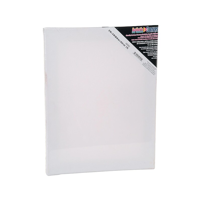 Darice White Stretched Canvas, 16" x 12", 2/Pack (TD97602) image 1