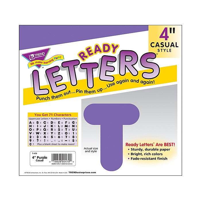 TREND enterprises, Inc. Ready Letters Multi-Themed Letters and