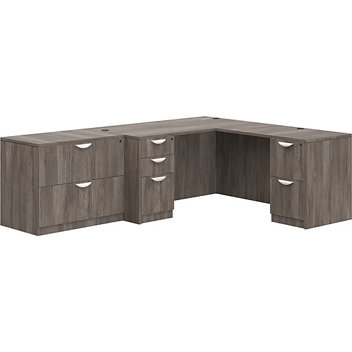 Offices to go Superior 66" LShaped Desk, Artisan Gray (NTDOTG14AGL