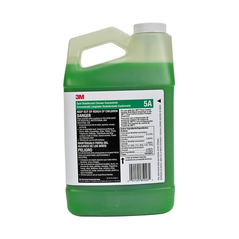 3M™ Quat Disinfectant Cleaner Concentrate, 0.5 Gallon (5A) image 1