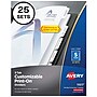 Avery Print-On Paper Dividers, 5 Tabs, White, 25 Sets/Pack (11517)~#|#~sp69660699_sc7