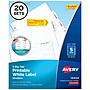Avery Big Tab Printable Paper Dividers with White Labels, 5 Tabs, 20 Sets/Pack (11434)~#|#~sp69660705_sc7