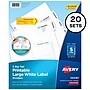 Avery Big Tab Printable Paper Dividers with Large White Labels, 5 Tabs, White, 20 Sets/Pack (14440)~#|#~sp69660708_sc7