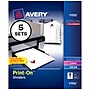 Avery Print-On Paper Dividers, 8 Tabs, White, 5 Sets/Pack (11552)~#|#~sp69660711_sc7