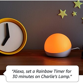Amazon Echo Glow LED Desk Lamp, Warm White Light, White (B07KRY43KN)