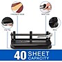 Swingline Woodgrain Accented Heavy Duty Desktop 3-Hole Punch, 40 Sheet Capacity, Black (74400)~#|#~sp69764973_sc7