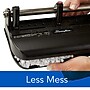 Swingline Woodgrain Accented Heavy Duty Desktop 3-Hole Punch, 40 Sheet Capacity, Black (74400)~#|#~sp69764975_sc7