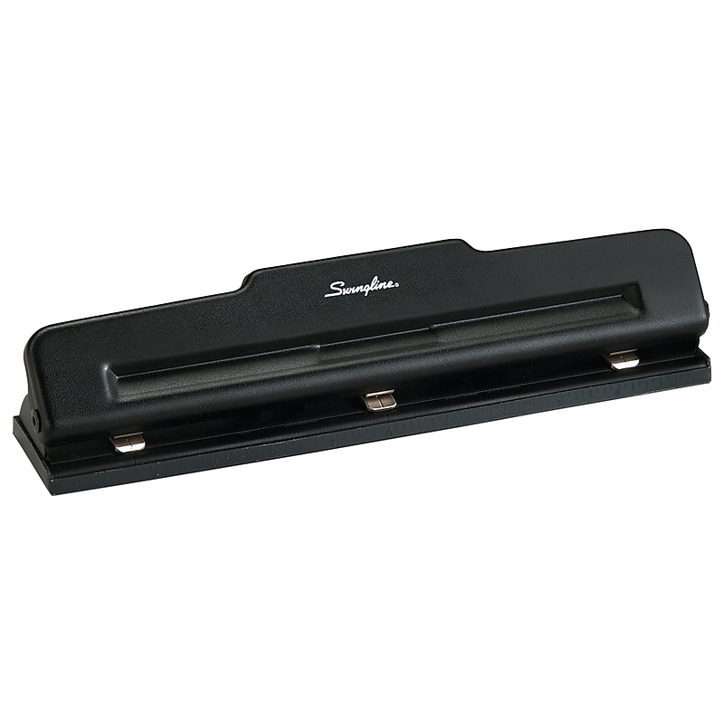 Swingline Light Duty Desktop Adjustable Hole Punch, 10 Sheet Capacity, Black (74015) image 1