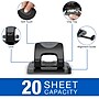 Swingline SmartTouch Low Force Handheld 2-Hole Punch, 20 Sheet Capacity, Black/Gray (74135)~#|#~sp69765212_sc7